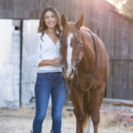 Jacquelynne Lau and a chestnut horse