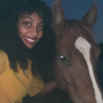 Brielle Dorsey and chestnut horse